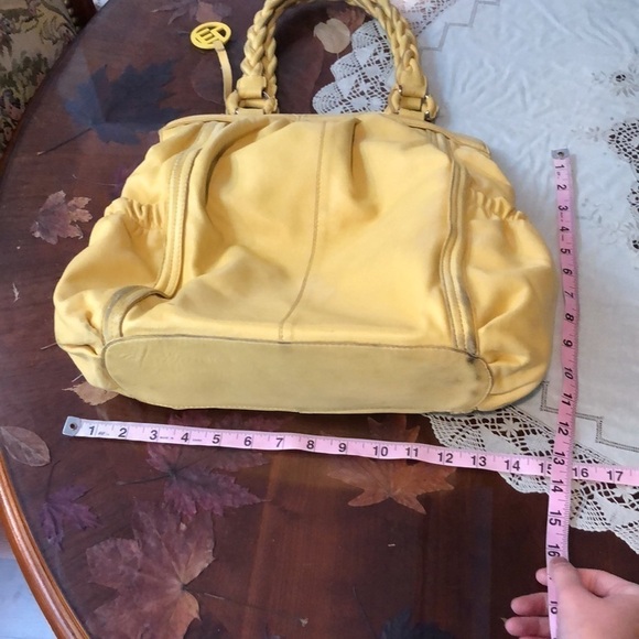 Elliott Lucca Pastel Yellow Braided Hobo Purse - Picture 14 of 16